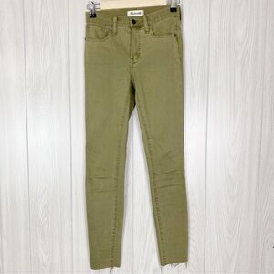 Madewell | Olive Green 9" High Rise Skinny Jeans Size 24
